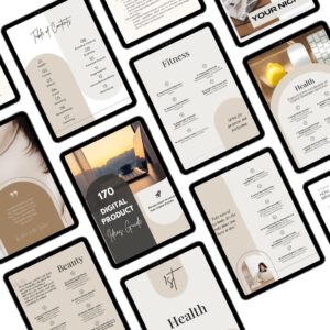 170 Digital Product Ideas PLR eBook – Canva Editable Passive Income Guide with Resell Rights for Online Business & Etsy Sellers