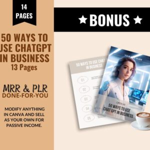 ChatGPT Beginners Guide Ebook with Master Resell Rights (MRR) – Canva Editable AI Business Starter Kit for Passive Income & Digital Sales