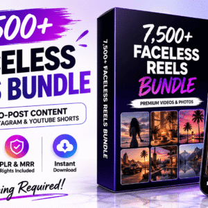 7,500+ Faceless Reels & Aesthetic Content Bundle | Viral Videos, Photos, PLR & MRR Rights for TikTok, Instagram & YouTube Shorts